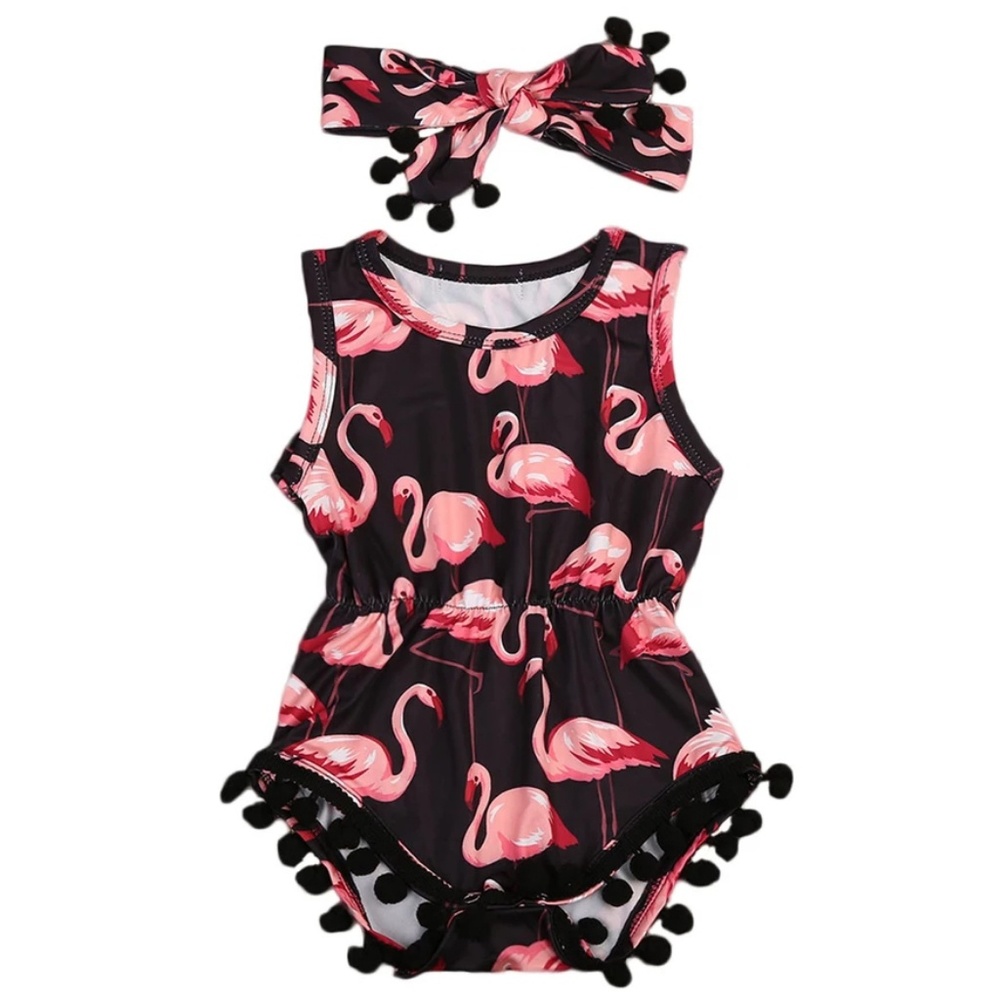 Flamingo Romper 6-12 Months